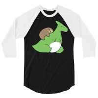 Sloth And Hadrosaurus 3/4 Sleeve Shirt | Artistshot