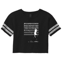 Cat With Music Notes Funny 1.png Scorecard Crop Tee | Artistshot