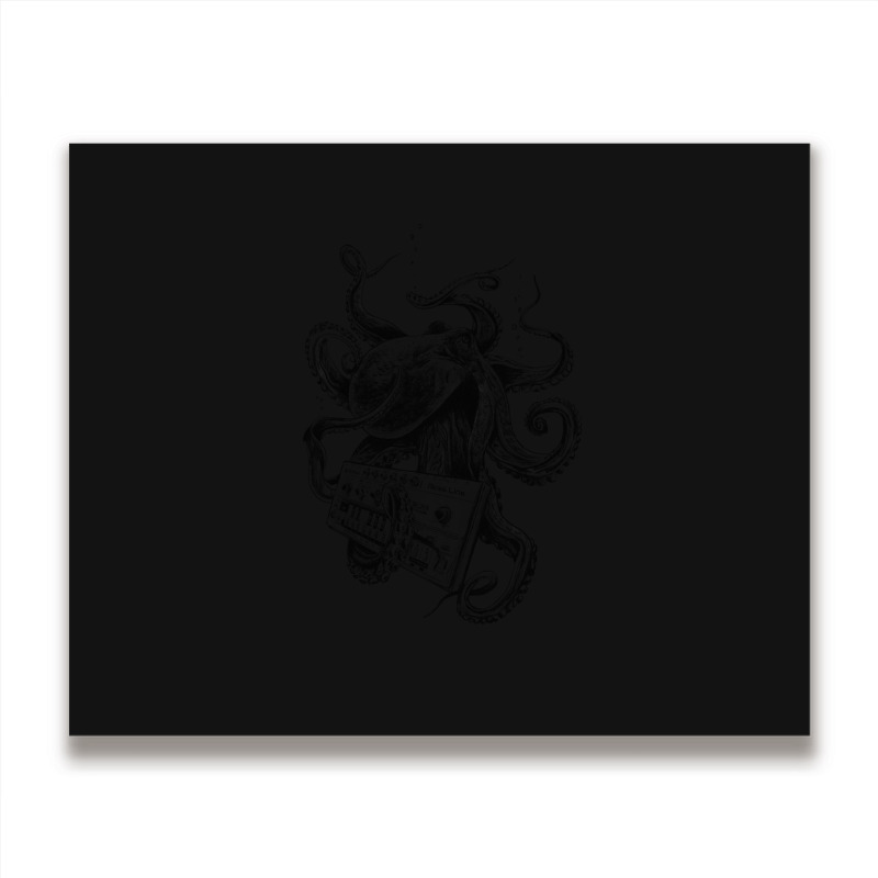 Kraken With Analog Synthesizer 1 Metal Print Horizontal | Artistshot