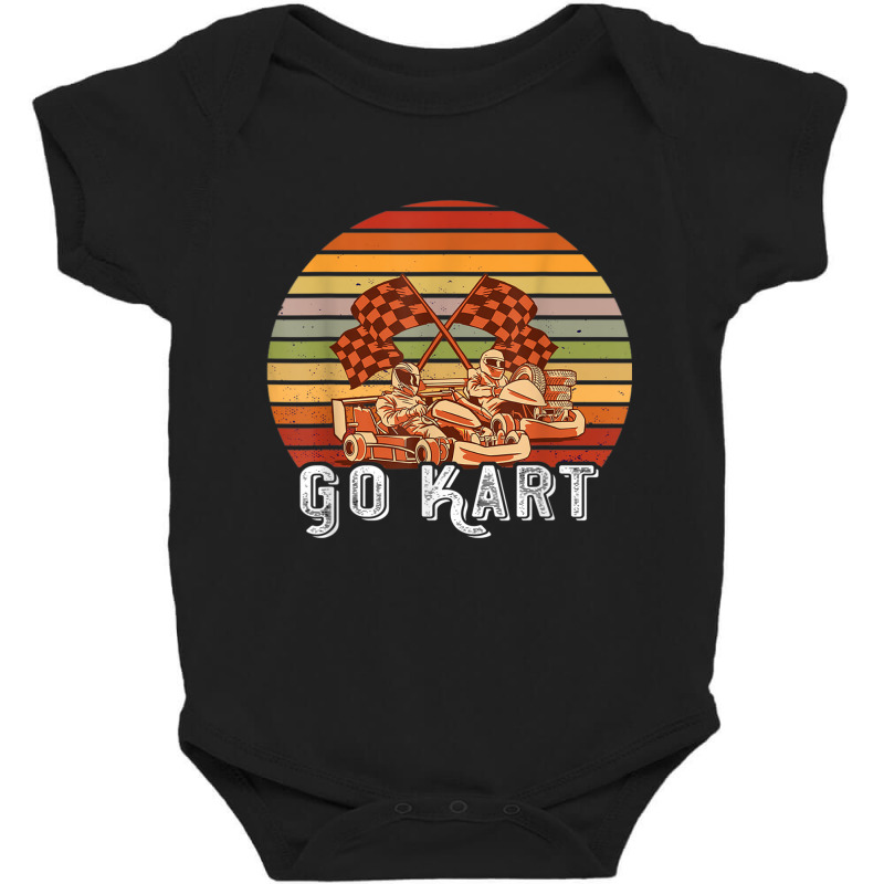 Go Kart Racing Vintage Retro Gokart Driver Go Cart Racer T Shirt Baby Bodysuit by catotdmontis | Artistshot