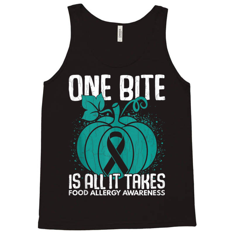 One Bite Is All It Takes Food Allergy Awareness Tank Top by thanhtran | Artistshot