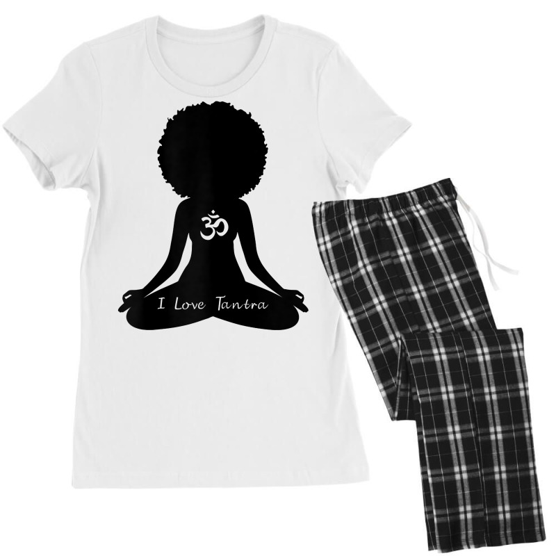 Womens I Love Tantra Curly Hair Self Care Self Care Om Wellness T Shir Women's Pajamas Set by casimircorjki0 | Artistshot