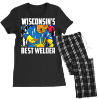 Wisconsin's Best Welder Ironworker Ironsmith Welding T Shirt Women's Pajamas Set | Artistshot