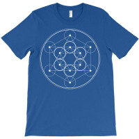 White Minimalist Geometric Glyph Mandala Sigil Rune Retro Girl T-shirt | Artistshot