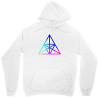 Neon Geometric Glyph Mandala Sigil Rune Sign Seal Cool Blue And Violet Unisex Hoodie | Artistshot