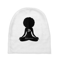 Womens Meditation Om Melanin Empowerment Yoga Meditation T Shirt Baby Beanies | Artistshot