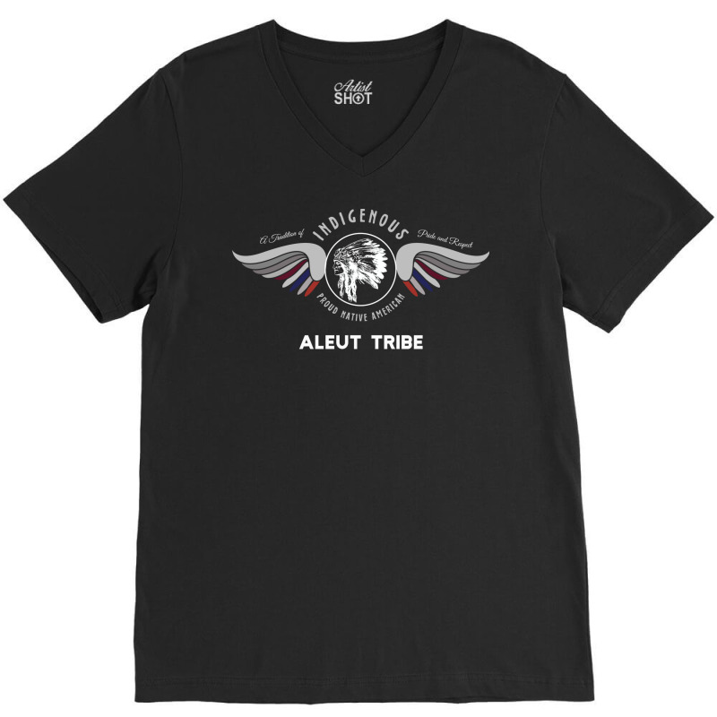 Aleut Native American Indian Tradition Pride Respect Girl V-neck Tee | Artistshot