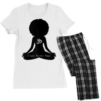 Womens I Love Tantra Yoga Curly Hair Self Care Self Care Om T Shirt Women's Pajamas Set | Artistshot