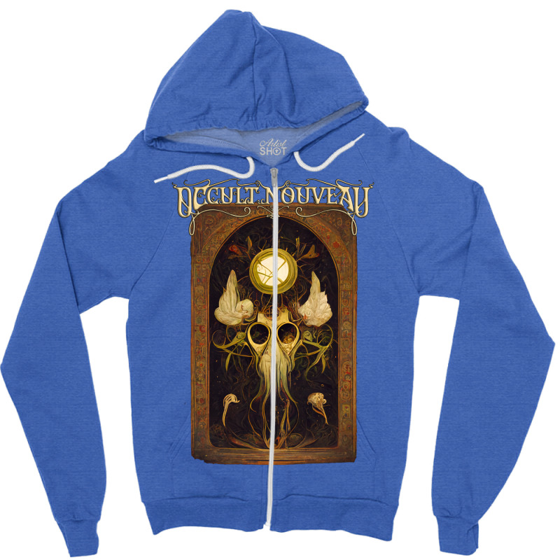 Occult Nouveau Ancestral Spirit Mirror Zipper Hoodie by meaneyantichy | Artistshot