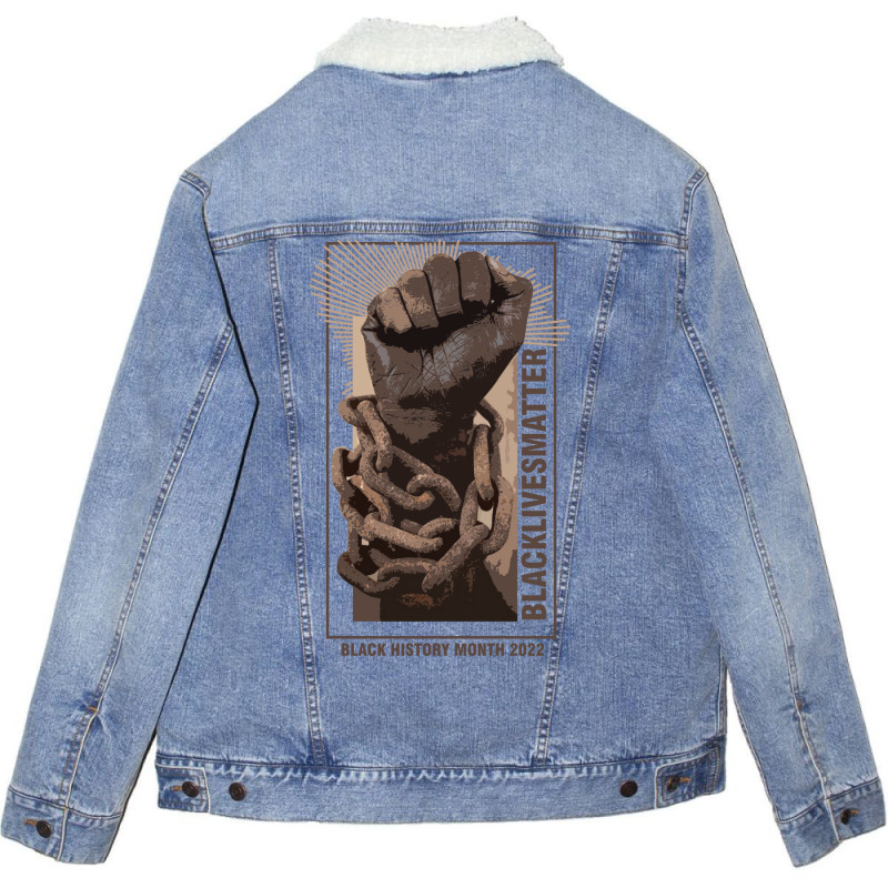 Black History Month Fight 2022 Girl Unisex Sherpa-lined Denim Jacket | Artistshot