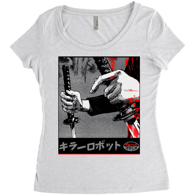 Samurai Japanese Warrior Urban Vaporwave Style Women's Triblend Scoop T-shirt by alitoeunjood | Artistshot