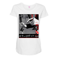 Samurai Japanese Warrior Urban Vaporwave Style Maternity Scoop Neck T-shirt | Artistshot