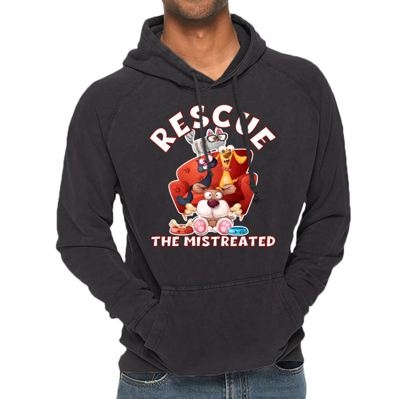 Rescued Animals Animal Welfare Shelter Dog Cat Vintage Vintage Hoodie | Artistshot