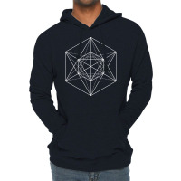 White Minimalist Geometric Glyph Mandala Sigil Rune Boy Stars Lightweight Hoodie | Artistshot