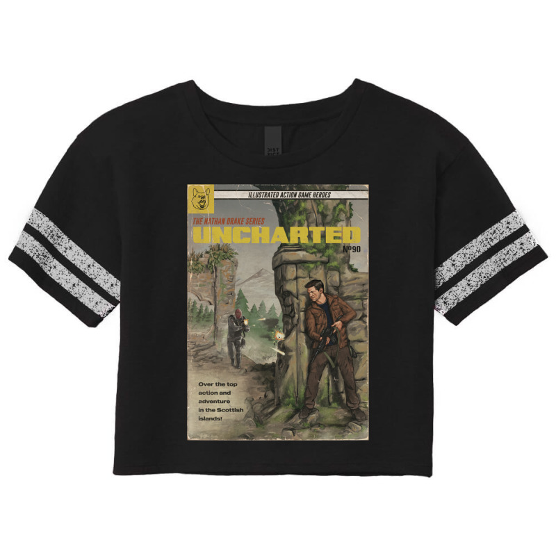 Uncharted   Pulp Novel Cover Fan Art Scorecard Crop Tee by nunagqolamo | Artistshot