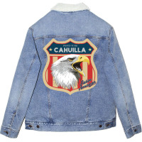 Cahuilla Tribe Native American Indian Proud Respect Eagle Aesthetic Unisex Sherpa-lined Denim Jacket | Artistshot