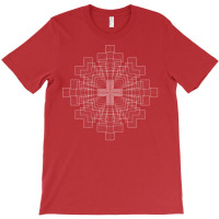 White Minimalist Geometric Glyph Mandala Sigil Rune Gift Travel T-shirt | Artistshot