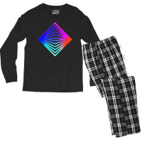 Neon Geometric Glyph Mandala Sigil Rune Sign Seal Cool Blue And Violet Men's Long Sleeve Pajama Set | Artistshot