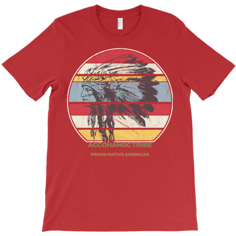 Accohanoc Tribe Native American Indian Proud Retro Sunset Travel T-shirt | Artistshot