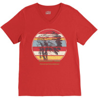 Accohanoc Tribe Native American Indian Proud Retro Sunset Travel V-neck Tee | Artistshot