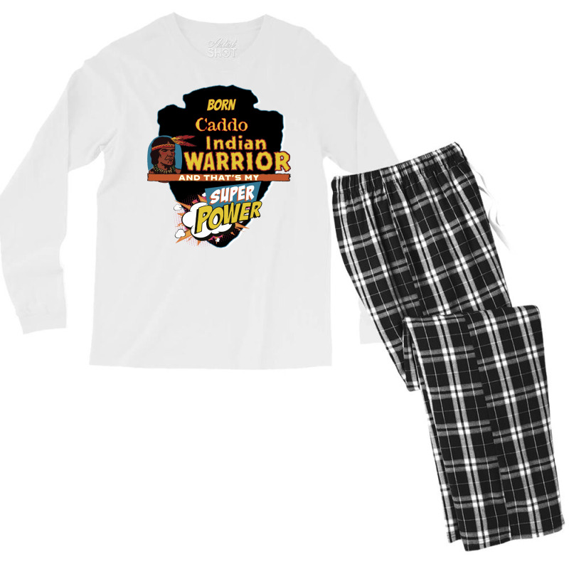 Caddo Native American Indian Born With Super Power Tumblr Men's Long Sleeve Pajama Set | Artistshot