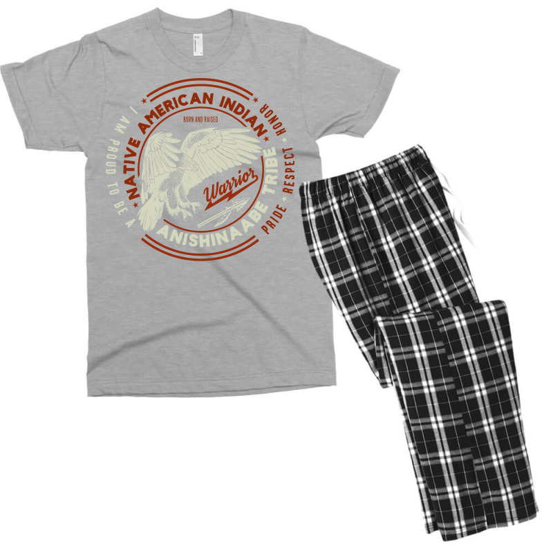 Anishinaabe Tribe Native American Indian Proud Respect Honor Vintage Men's T-shirt Pajama Set | Artistshot