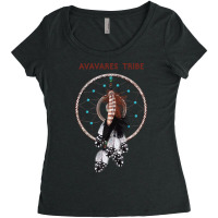 Avavares Native American Indian Retro Dreamcatcher Feather Music Women's Triblend Scoop T-shirt | Artistshot