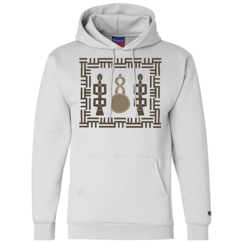 African Tribal Art Patterns Green Champion Hoodie | Artistshot