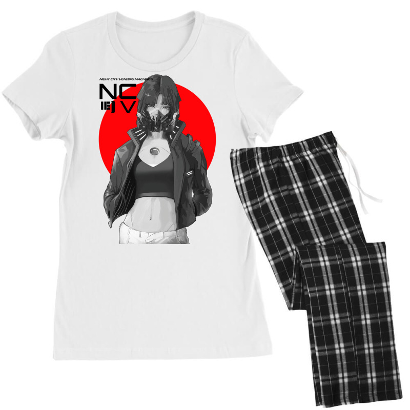 Cyberpunk Cyborg Gas Mask Girl Modern Urban Style Women's Pajamas Set by lindealleshs | Artistshot