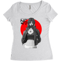 Cyberpunk Cyborg Gas Mask Girl Modern Urban Style Women's Triblend Scoop T-shirt | Artistshot