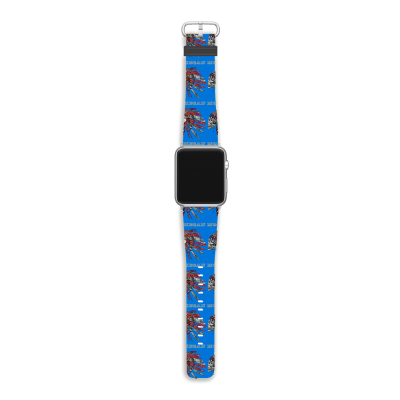 Mohegan Native American Indian Flag Money Headress Green Apple Watch Band | Artistshot