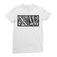 Xw   Initials X W Name Surname Onomastics Onomatology T Shirt Ladies Fitted T-shirt | Artistshot