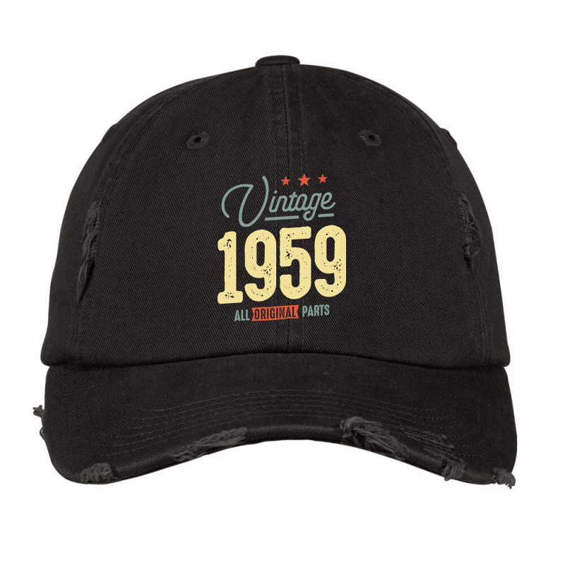 Trending Vintage Born In 1959 - 63rd Birthday Retro Classic Vintage Cap by Jerhogen528 | Artistshot