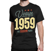 Trending Vintage Born In 1959 - 63rd Birthday Retro Classic Classic T-shirt | Artistshot