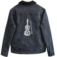 Cello Player Strings Music Instrument Music Lover Gift Unisex Sherpa-lined Denim Jacket | Artistshot