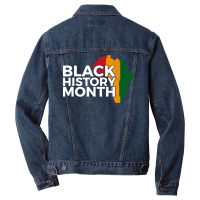 Black History Month Map Vintage Men Denim Jacket | Artistshot