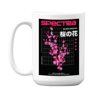 Vaporwave Aesthetic Beautiful Flowers Pattern 15 Oz Coffee Mug | Artistshot