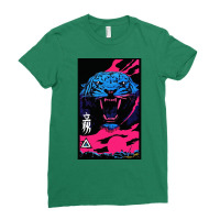 Vaporwave Animal Print Tiger Modern Fashion Cyberpunk Style Ladies Fitted T-shirt | Artistshot