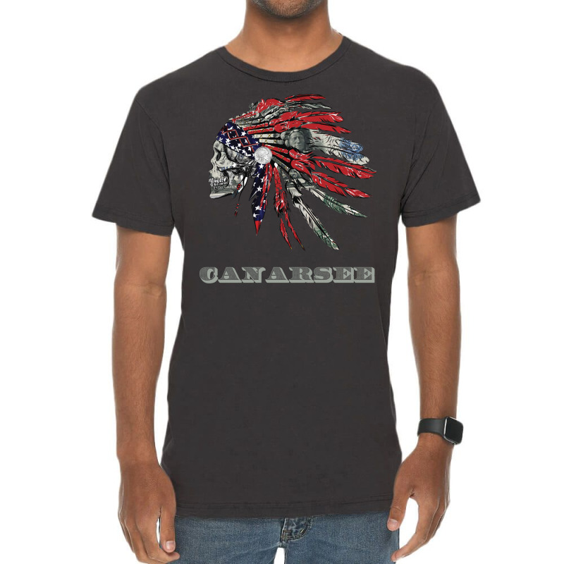 Canarsee Native American Indian Flag Money Headress Funny Vintage T-shirt | Artistshot