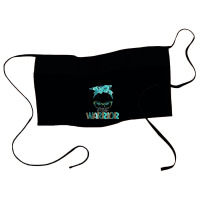 Women Messy Bun Teal Ribbon Pcos Warrior Waist Apron | Artistshot