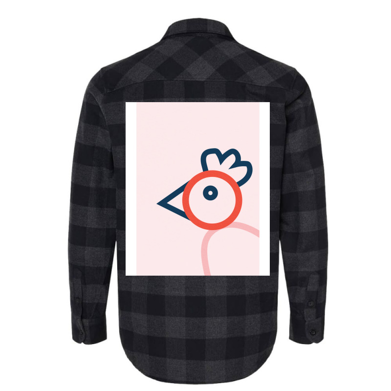 Chicken Minimal Nursery Decor Trending Flannel Shirt by leontenusian | Artistshot