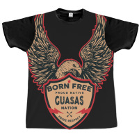 Guasas Native American Indian Born Freedom Eagle 70s Graphic T-shirt | Artistshot