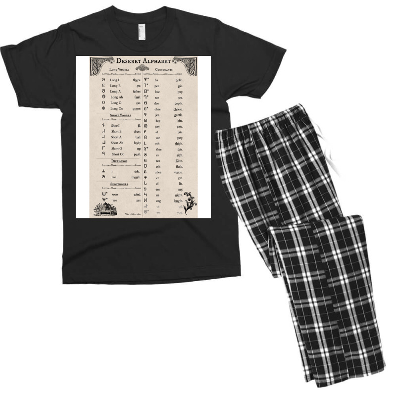 Deseret Alphabet Vintage Men's T-shirt Pajama Set | Artistshot