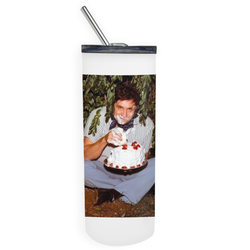 Johnny Cash Eating Cake In A Bush Skinny Tumbler By Aquasehat21 Artistshot