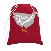 Chicken Talk Trending Drawstring Bags | Artistshot