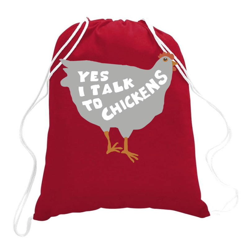 Chicken Talk Trending Drawstring Bags | Artistshot