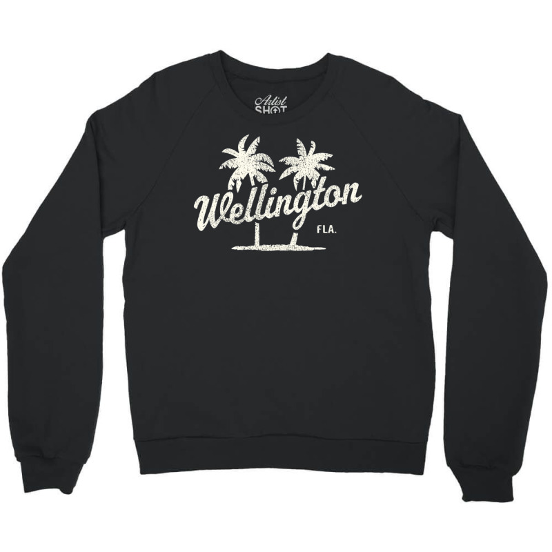 Trending Wellington Florida Vintage 70s Palm Trees Crewneck Sweatshirt | Artistshot