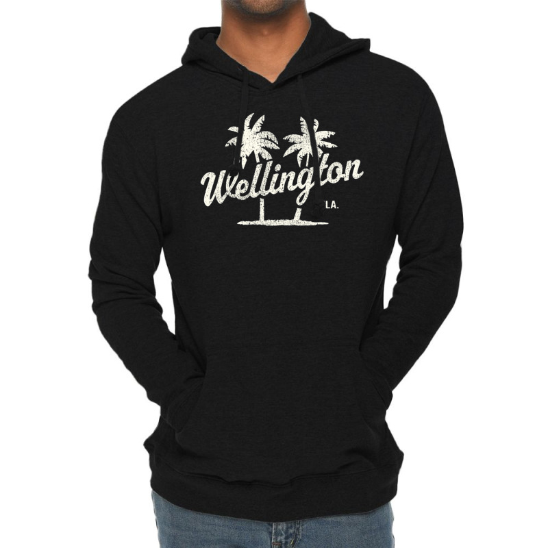 Trending Wellington Florida Vintage 70s Palm Trees Lightweight Hoodie | Artistshot