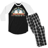 Funny Farmer Pet I Talk Only To My Chicks Today Chickens Travel Men's 3/4 Sleeve Pajama Set | Artistshot