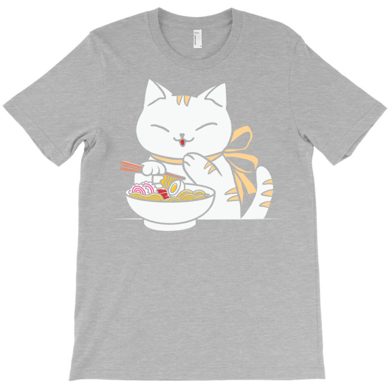 Anime Cat Eating Ramen Girl T-shirt | Artistshot